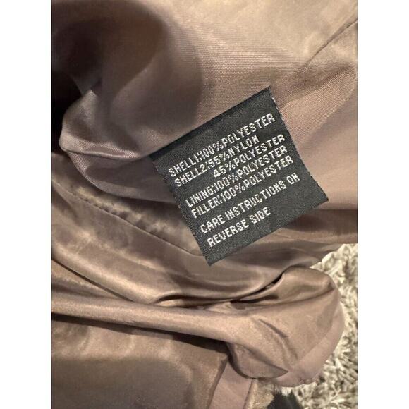 Montanaco Brown & Beige Faux Fur Lined Quilted Vest Womens Size Large - Picture 6 of 7